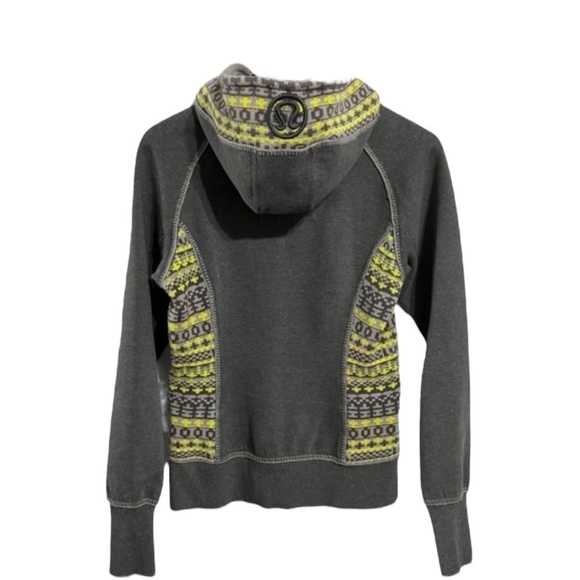 LULULEMON Fair Isle Knit Limited Edition Scuba Hoodie Size 6 — missing size tag - Picture 3 of 10